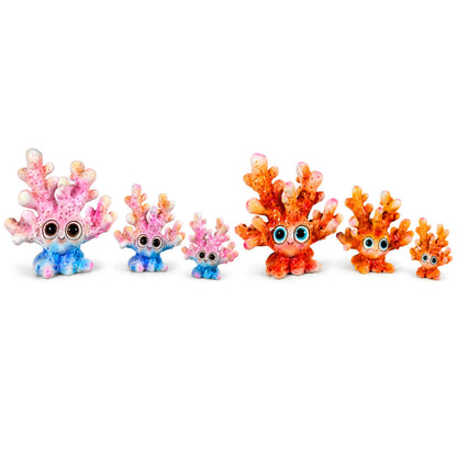 Glänzende Korallenfigur GlossiBande in Blau-Rosa oder Orange, 3 Größen