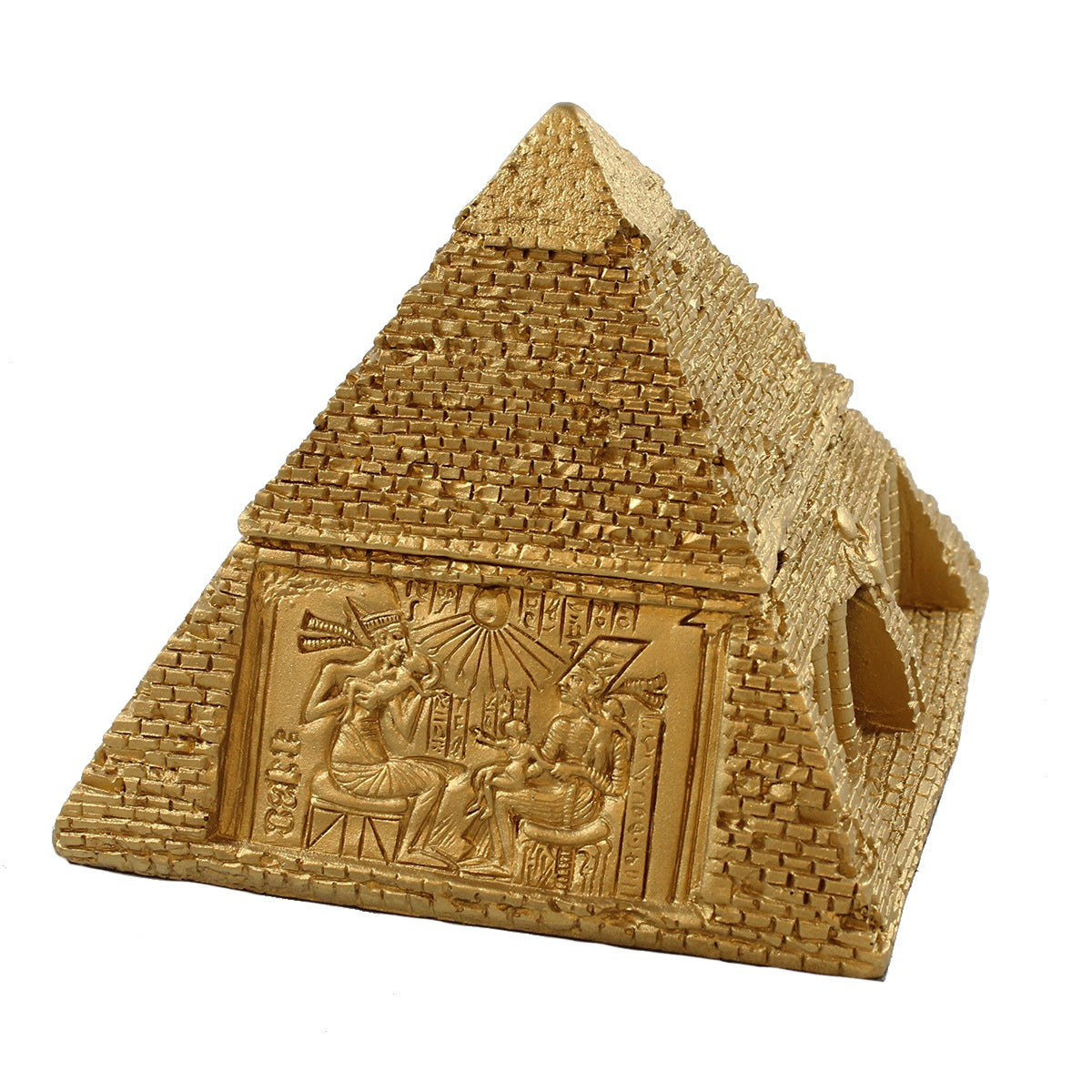 Ägyptische Pyramide Dekofigur & Schmuckschatulle – goldene Aufbewahrung