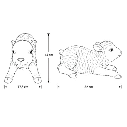 Verspieltes Lamm Dekofigur Set für den Garten – 3 Schafmotive