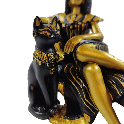 Kleopatra & Bastet Dekofigur – ägyptische Sammler-Skulptur