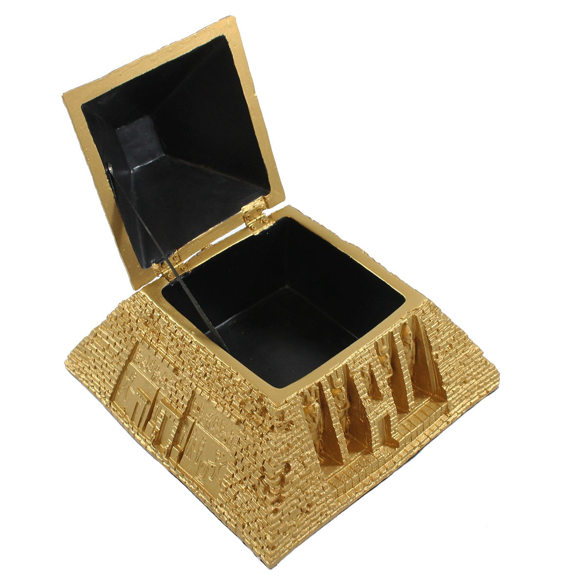 Ägyptische Pyramide Dekofigur & Schmuckschatulle – goldene Aufbewahrung