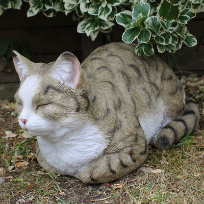 Deko Katze lebensecht Katzenfigur Emma Gartenfigur Katze - Elegante Figur