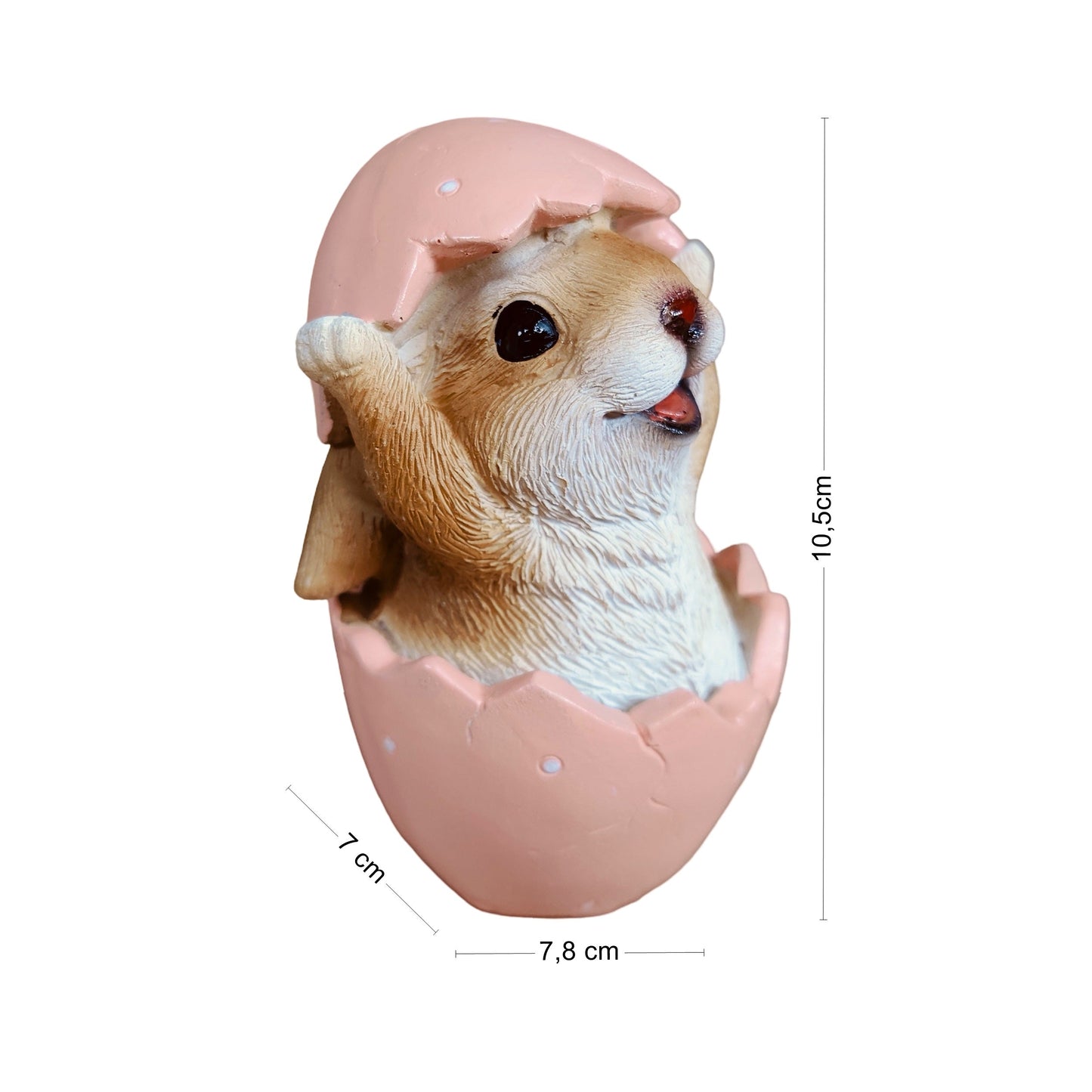 Hasenfigur im Ei als Deko Hase - Osterhase Figur für Osterdeko, Frühlingsdeko & Ostern zu Hause