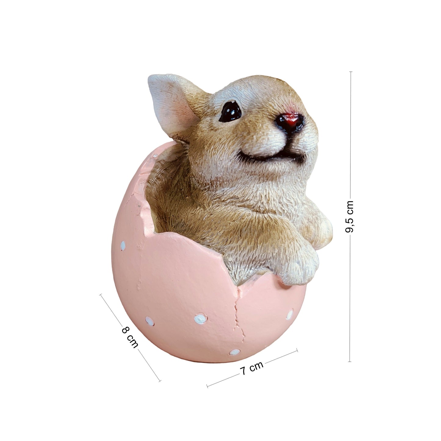 Hasenfigur im Ei als Deko Hase - Osterhase Figur für Osterdeko, Frühlingsdeko & Ostern zu Hause