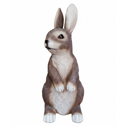 Realistischer Hase als Dekofigur für den Garten – Osterhase in 2 Posen