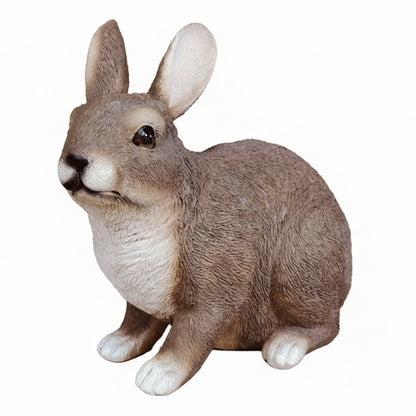 Realistischer Hase als Dekofigur für den Garten – Osterhase in 2 Posen