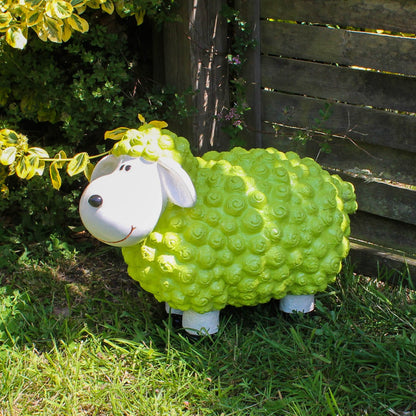 Buntes Deko Schaf "Andy" grün Gartenfigur Schaf Dekofigur Schaf lustige Schafe