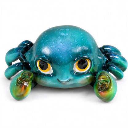 Glänzende Krabbenfigur GlossiBande Krabbe Figur glänzend – Deko in Blau oder Rot, 2 Größen