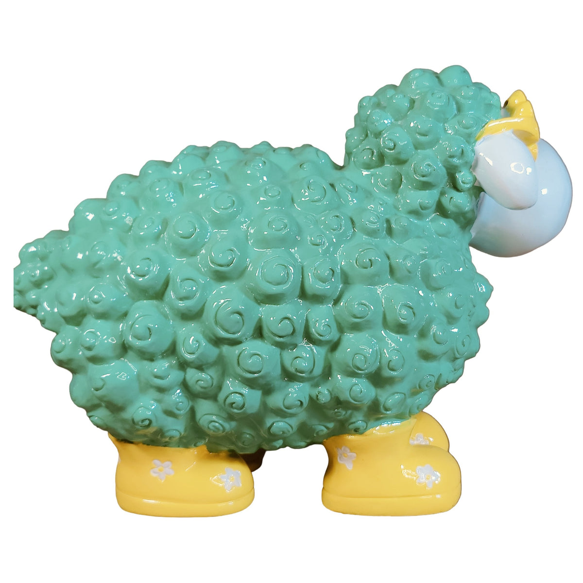 Bunte Schaffiguren mit Blumenbrille – Deko Schaf aus Polyresin für Garten & Zuhause
