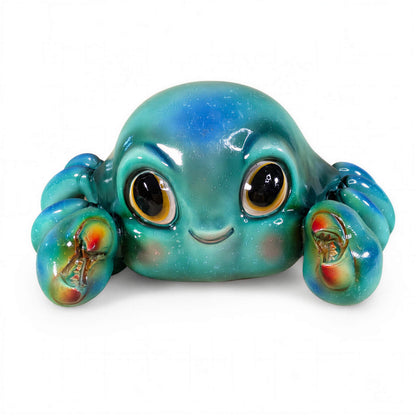 Glänzende Krabbenfigur GlossiBande Krabbe Figur glänzend – Deko in Blau oder Rot, 2 Größen