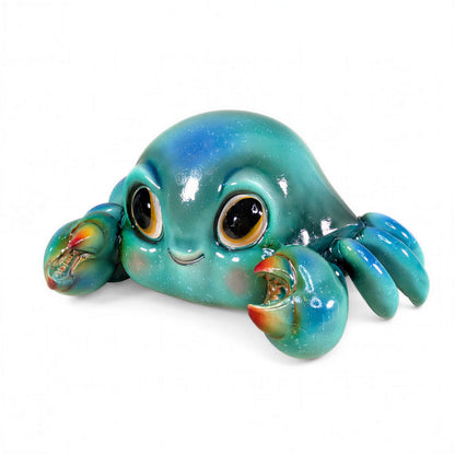 Glänzende Krabbenfigur GlossiBande Krabbe Figur glänzend – Deko in Blau oder Rot, 2 Größen