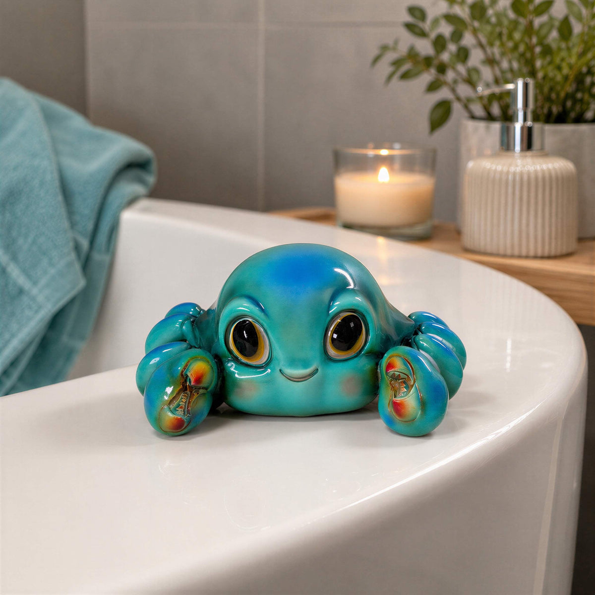 Glänzende Krabbenfigur GlossiBande Krabbe Figur glänzend – Deko in Blau oder Rot, 2 Größen