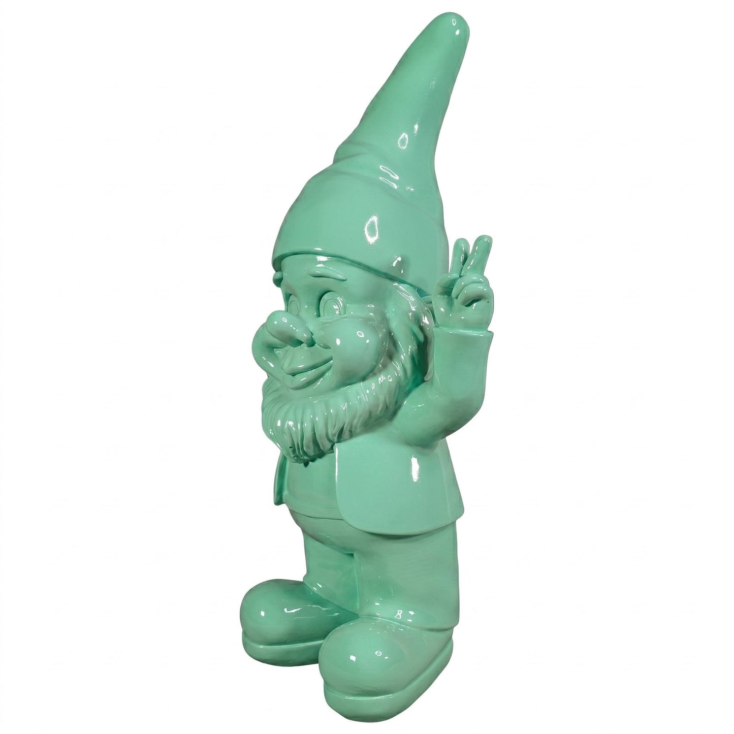Peace Gartenzwerg Dekofigur für den Garten – Pastell Hochglanz, 2 Größen