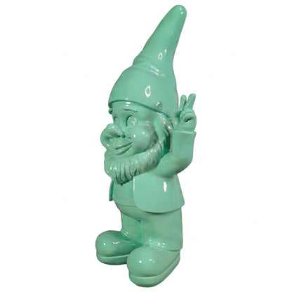 Peace Gartenzwerg Dekofigur für den Garten – Pastell Hochglanz, 2 Größen