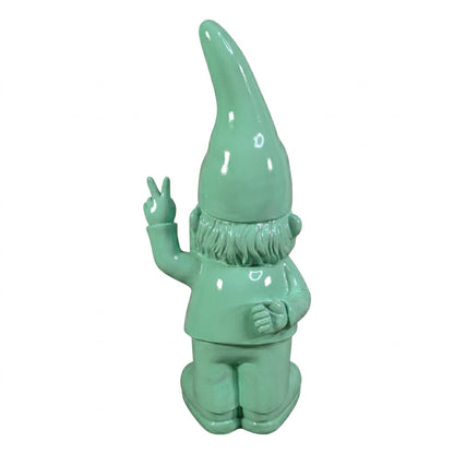 Peace Gartenzwerg Dekofigur für den Garten – Pastell Hochglanz, 2 Größen