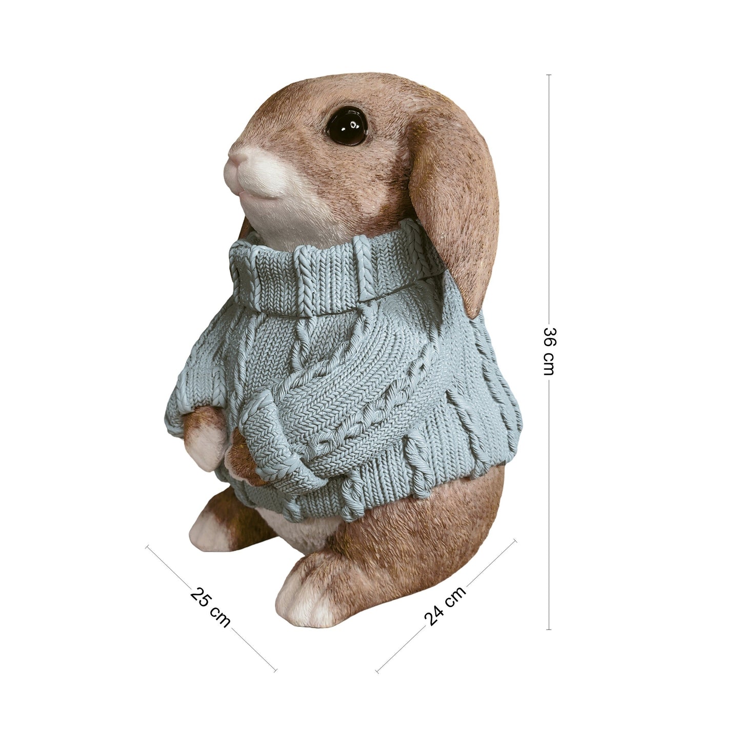 Deko Hase XL im Pullover groß – Deko Osterhase Hasenfigur sitzend, Osterdeko & Gartenfigur in versch. Farben