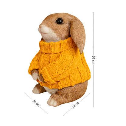 Deko Hase XL im Pullover groß – Deko Osterhase Hasenfigur sitzend, Osterdeko & Gartenfigur in versch. Farben