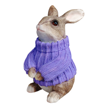 Deko Hase XL im Pullover groß – Deko Osterhase Hasenfigur sitzend, Osterdeko & Gartenfigur in versch. Farben