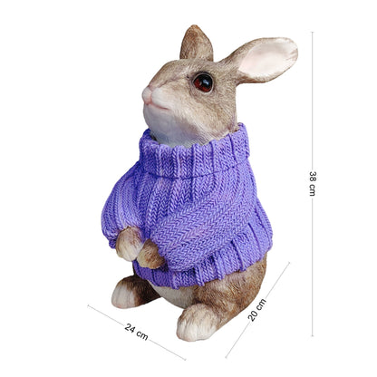 Deko Hase XL im Pullover groß – Deko Osterhase Hasenfigur sitzend, Osterdeko & Gartenfigur in versch. Farben