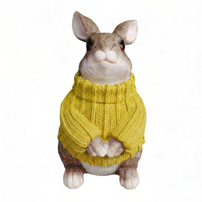 Deko Hase XL im Pullover groß – Deko Osterhase Hasenfigur sitzend, Osterdeko & Gartenfigur in versch. Farben