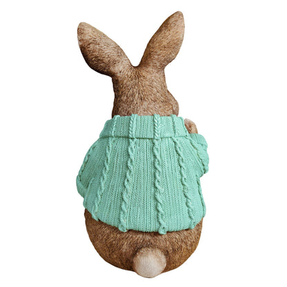Deko Hase XL im Pullover groß – Deko Osterhase Hasenfigur sitzend, Osterdeko & Gartenfigur in versch. Farben