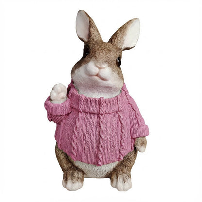 Deko Hase XL im Pullover groß – Deko Osterhase Hasenfigur sitzend, Osterdeko & Gartenfigur in versch. Farben