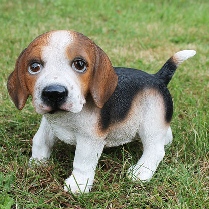 Beagle Figur stehend Hundefigur lebensecht Deko Hundefigur - Hochwertiges Accessoire