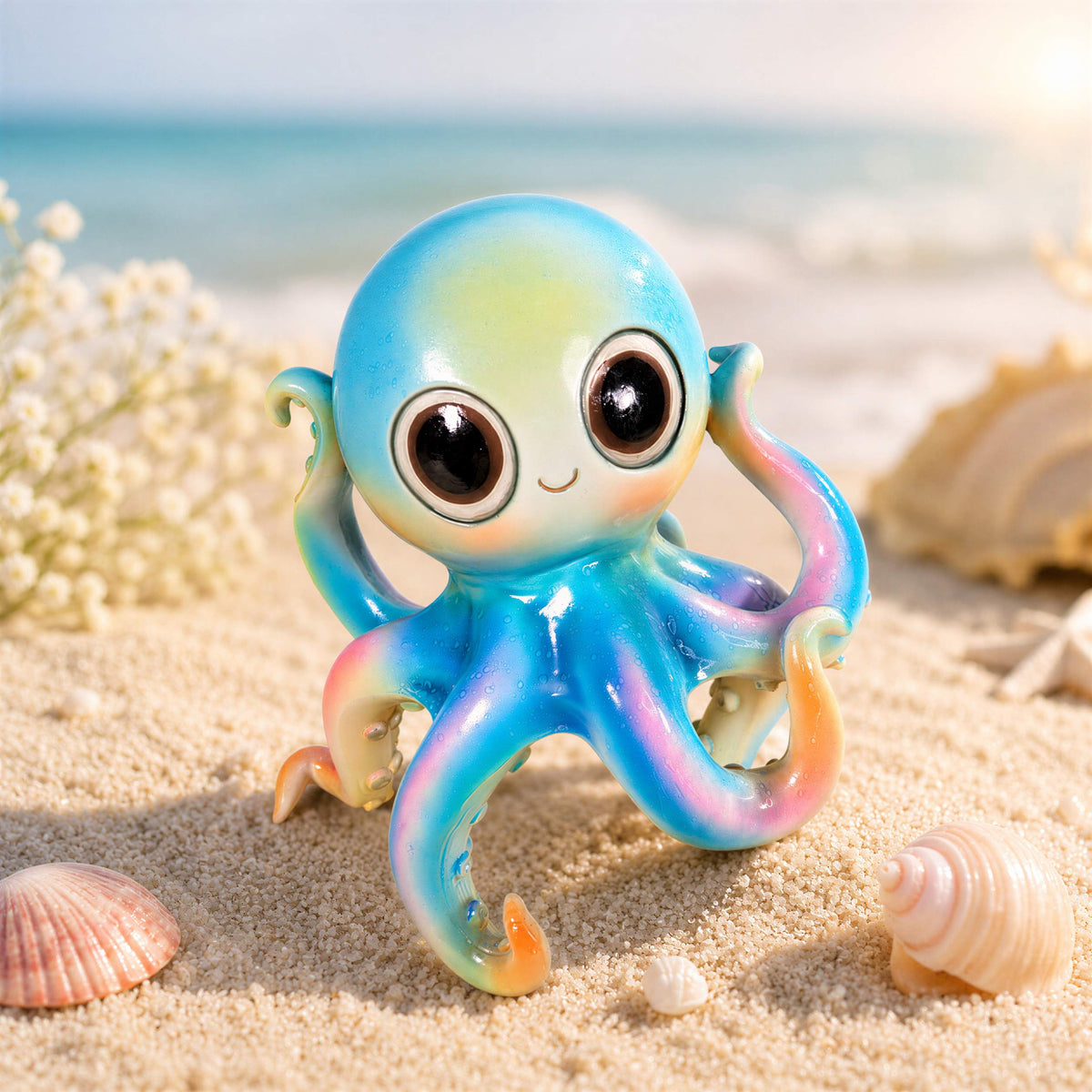 Maritime Oktopus-Deko GlossiBande Oktopus Dekofigur, glänzende Krake in 2 Größen
