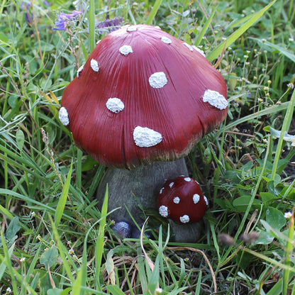 Fliegenpilz 22 cm Dekopilze Pilzfiguren Deko Fliegenpilz - Qualitäts-Dekofigur