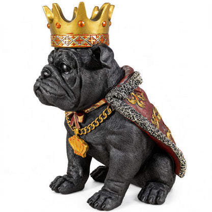 Bulldogge Dekofigur mit Krone – Urban Royals, schwarz oder gold