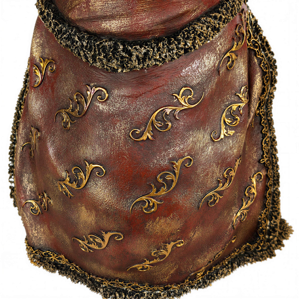 Elefantenfigur mit Krone in Schwarz-Gold oder Gold-Rot