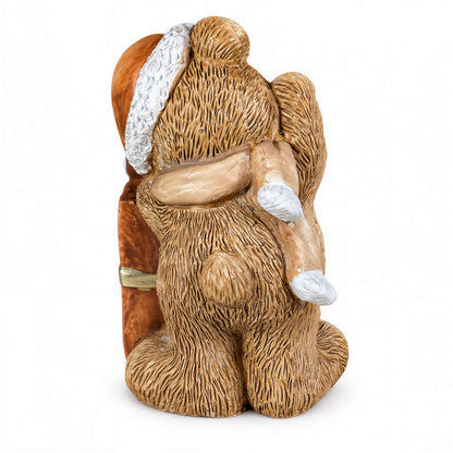 LED Weihnachtsbär Batteriebetriebene Deko Bär Figur für Tisch & Fensterbank