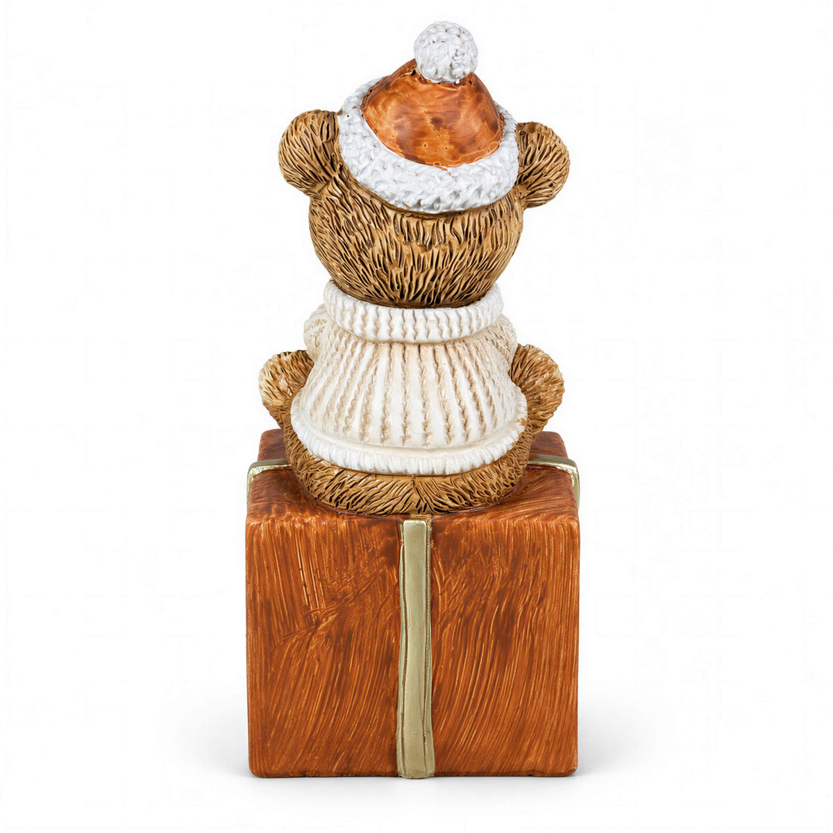 LED Weihnachtsbär Batteriebetriebene Deko Bär Figur für Tisch & Fensterbank