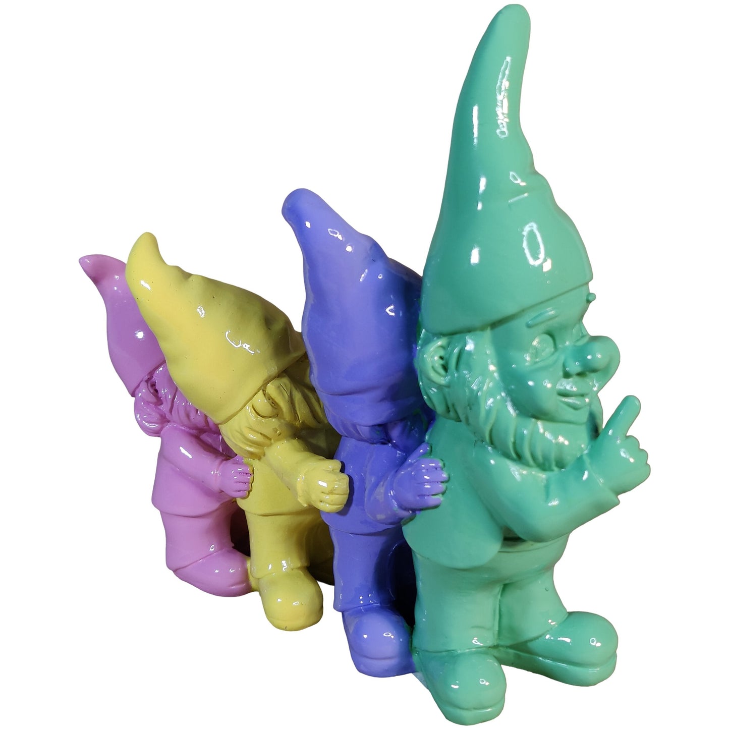 Gartenzwerg Zwergen Polonaise -GartenPoser- Zwerg Deko in Pastell Hochglanz 2 Größen (LinePoser)