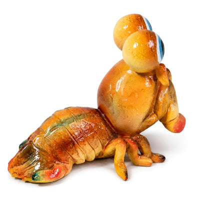 GlossiBande Garnele Figur glänzend Grün & Orange – maritime Deko innen & außen