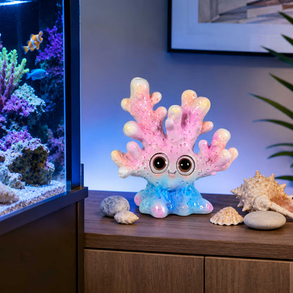 Glänzende Korallenfigur GlossiBande in Blau-Rosa oder Orange, 3 Größen