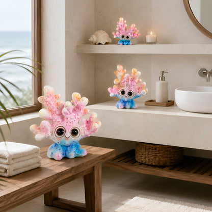 Glänzende Korallenfigur GlossiBande in Blau-Rosa oder Orange, 3 Größen