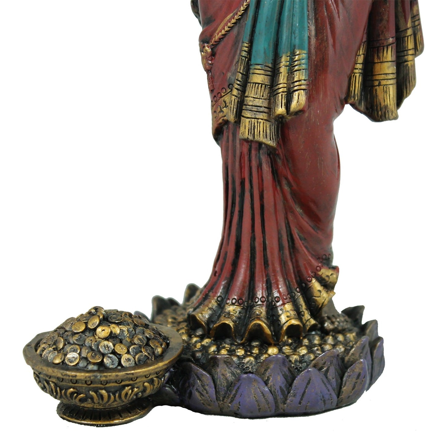 Lakshmi Dekofigur in Bronzeoptik – indische Deko Figur & Statue