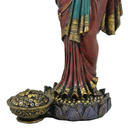Lakshmi Dekofigur in Bronzeoptik – indische Deko Figur & Statue