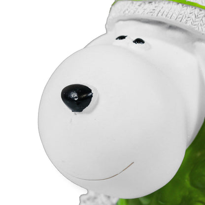Buntes Deko Schaf grün mit Mütze Gartenfigur Schaf Dekofigur Schaf lustige Schafe