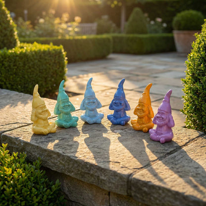 Gartenzwerg nichts hören -GartenPoser- Zwerg Deko in Pastell Hochglanz 2 Größen 6 Farben (EarPoser)