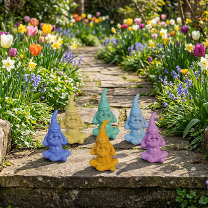 Gartenzwerg nichts hören -GartenPoser- Zwerg Deko in Pastell Hochglanz 2 Größen 6 Farben (EarPoser)