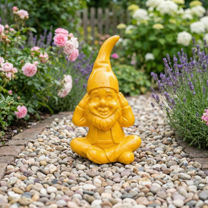 Gartenzwerg nichts hören -GartenPoser- Zwerg Deko in Pastell Hochglanz 2 Größen 6 Farben (EarPoser)