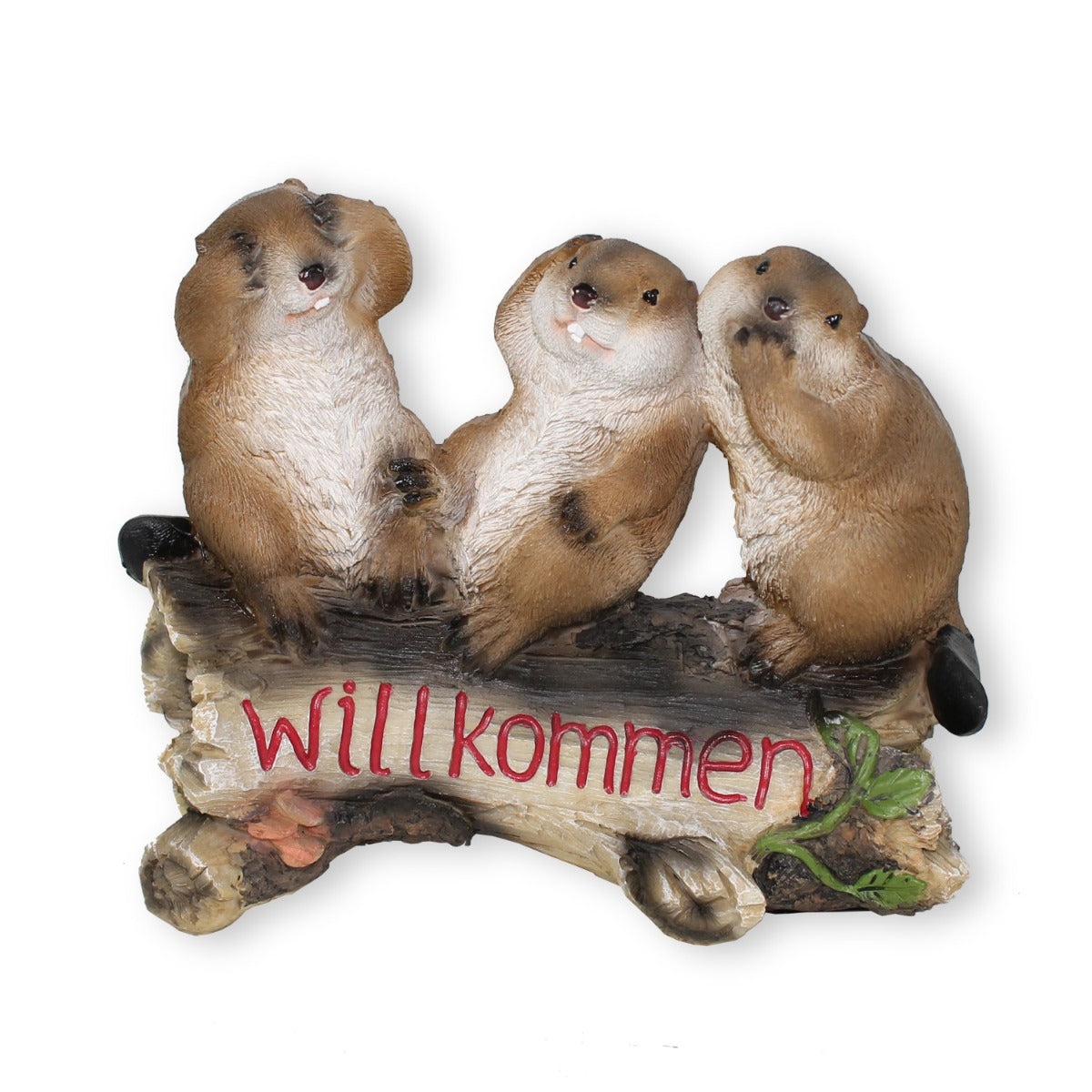 Willkommensschild 3 Biber Eingangsschild Willkommen Schild Haustür - Hochwertiges Accessoire