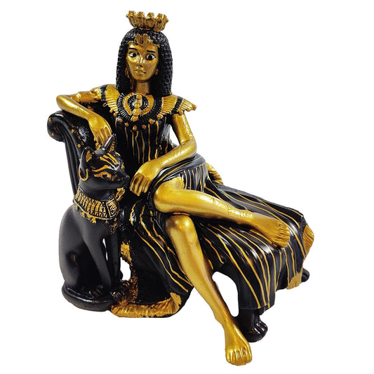 Kleopatra & Bastet Dekofigur – ägyptische Sammler-Skulptur