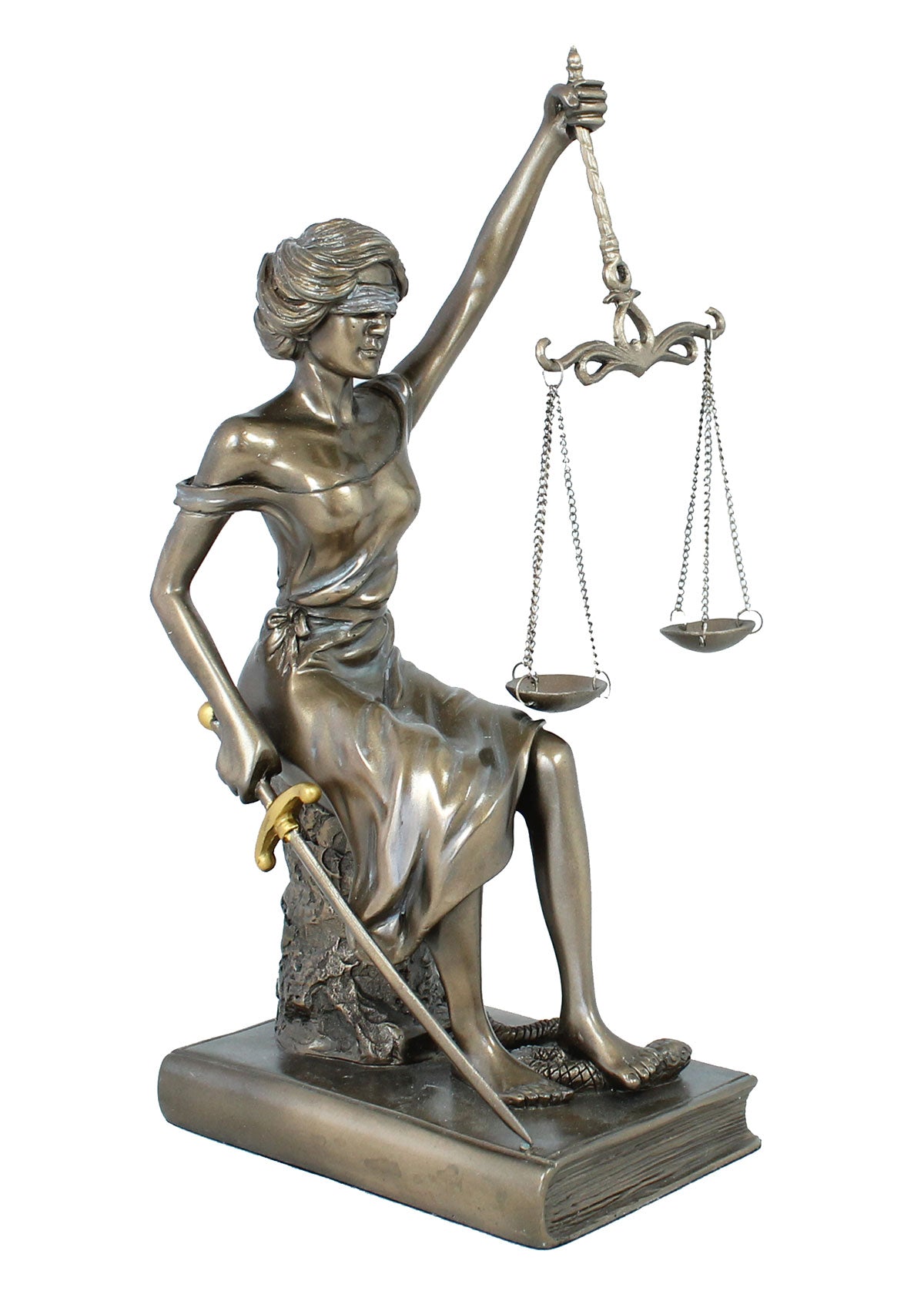 Justitia Dekofigur 29 cm mit Waage & Schwert – Göttin der Gerechtigkeit