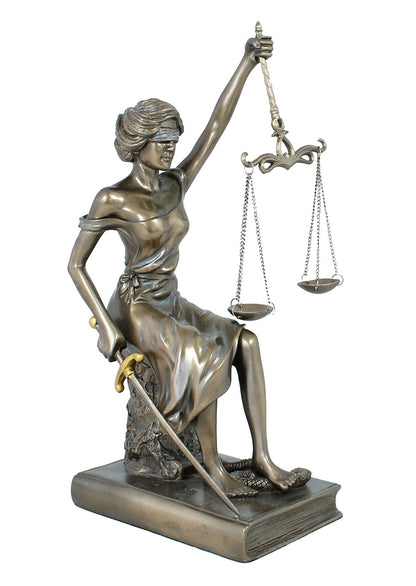 Justitia Dekofigur 29 cm mit Waage & Schwert – Göttin der Gerechtigkeit
