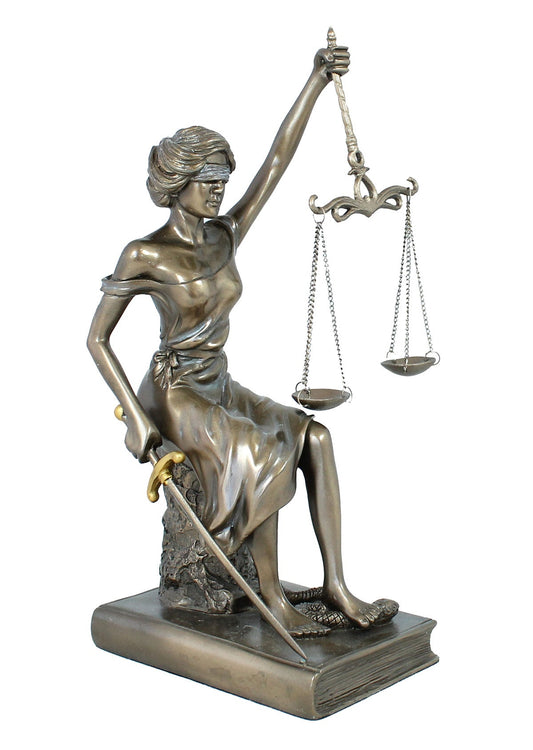 Justitia Dekofigur 29 cm mit Waage & Schwert – Göttin der Gerechtigkeit