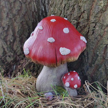 Fliegenpilz 22 cm Dekopilze Pilzfiguren Deko Fliegenpilz - Qualitäts-Dekofigur