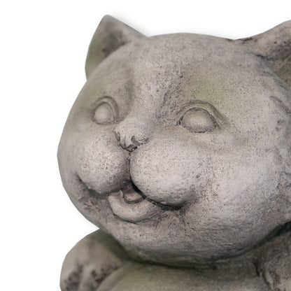 Katze in Betonoptik – Dekofigur für den Garten
